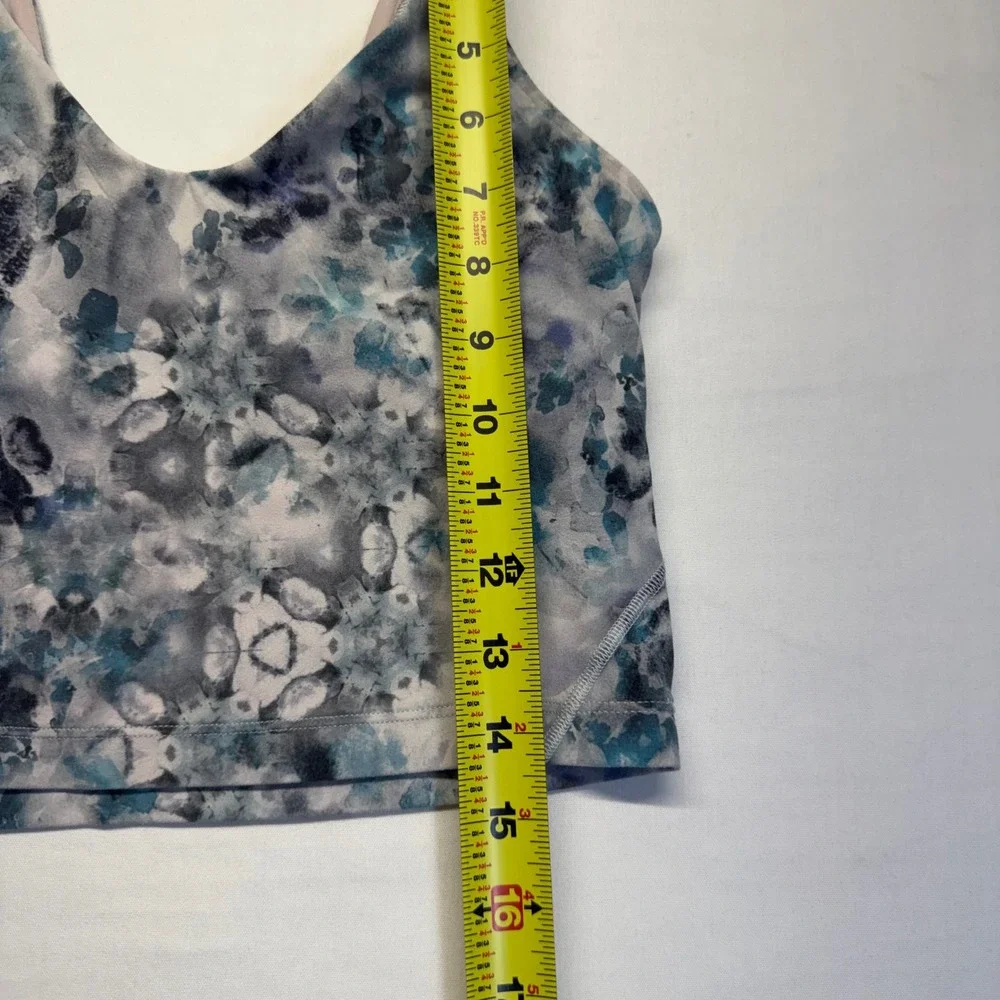 Lululemon Matching Set Kaleidoscope Marble Floral Align Leggings Longline Bra